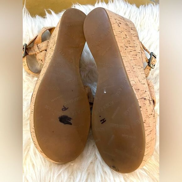 Kork-Ease Cork Platform Wedge Sandals 10/42 - Picture 7 of 8
